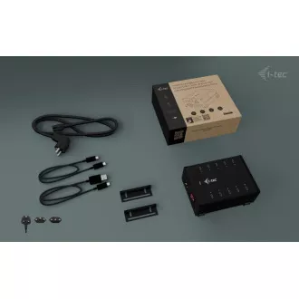I-tec USB-C/USB-A metalno punjenje + podatkovni HUB, 15 W po priključku, 10x USB-C, 180 W