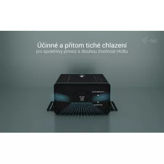 I-tec USB-C/USB-A metalno punjenje + podatkovni HUB, 15 W po priključku, 10x USB-C, 180 W