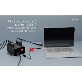 I-tec USB-C/USB-A metalno punjenje + podatkovni HUB, 15 W po priključku, 10x USB-C, 180 W