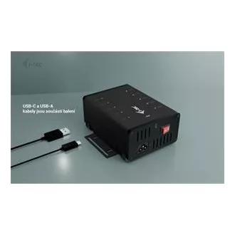 I-tec USB-C/USB-A metalno punjenje + podatkovni HUB, 15 W po priključku, 10x USB-C, 180 W