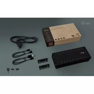 I-tec USB-C/USB-A metalno punjenje + podatkovni HUB, 15 W po priključku, 20x USB-C, 360 W