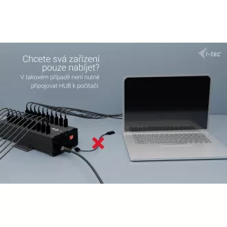 I-tec USB-C/USB-A metalno punjenje + podatkovni HUB, 15 W po priključku, 20x USB-C, 360 W