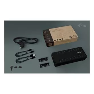 I-tec USB-C/USB-A metalno punjenje + podatkovni HUB, 15 W po priključku, 20x USB-C, 360 W