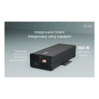 I-tec USB-C/USB-A metalno punjenje + podatkovni HUB, 15 W po priključku, 20x USB-C, 360 W