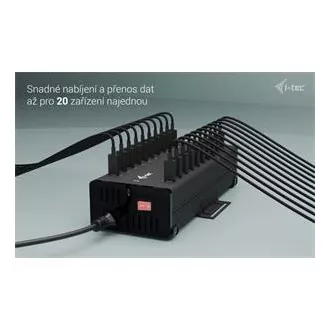 I-tec USB-C/USB-A metalno punjenje + podatkovni HUB, 15 W po priključku, 20x USB-C, 360 W
