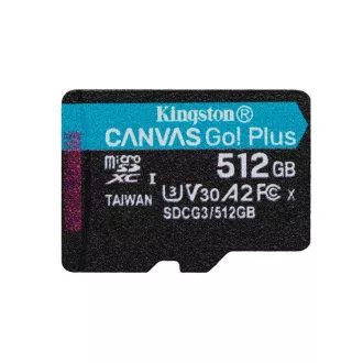 KINGSTON 512GB microSDXC Canvas Go Plus Gen4 200MB/s A2 U3 V30 kartica bez adaptera