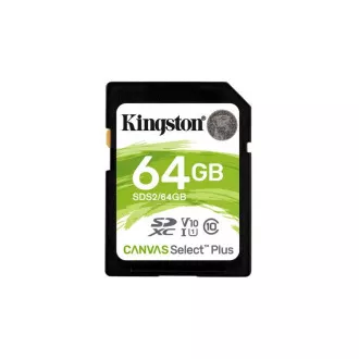KINGSTON 64GB SDXC CANVAS Plus Class10 UHS-I 100MB/s čitanje flash kartice Gen3