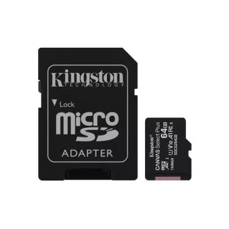 KINGSTON 64GB microSDXC CANVAS Plus memorijska kartica 100MB/s čitanje, UHS-I klasa brzine, U1, V10, A1 (64GB)
