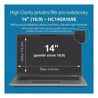 Kensington High Clarity Privacy Filter za 14'' 16:9 prijenosno računalo Kensington High Clarity Privacy Filter za 14'' 16:9 prijenosno računalo