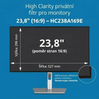 Kensington filter za privatnost visoke jasnoće za 23,8-inčni 16:9 monitor