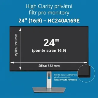 Kensington High Clarity Privacy Filter za 24'' 16:9 monitor Kensington High Clarity Privacy Filter za 24'' 16:9 monitor
