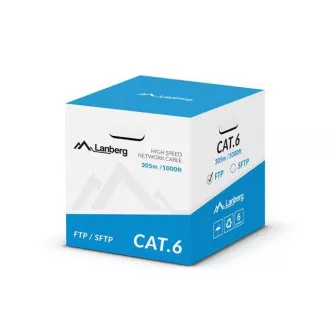 LANBERG FTP kabel CAT.6, Cu, dužina 305m, sivi, CPR + Fluke pass, PVC
