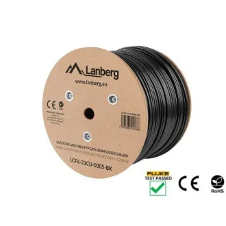 LANBERG LAN KABEL CAT.6 FTP 305M FIKSNI VANJSKI CU BLACK FLUKE PROŠAO