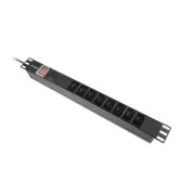 LANBERG 19" 1U 16A 2M 8X UTIČNICE IEC C13 CRNE C20