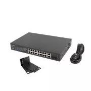 LANBERG SWITCH 16X 100MB POE+/2X 1GB/1X SFP RACK 19" NEUPRAVLJIVI GIGABITNI ETHERNET 250W