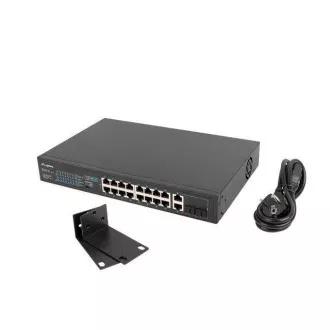 LANBERG SWITCH 16X 100MB POE+/2X 1GB/1X SFP RACK 19" NEUPRAVLJIVI GIGABITNI ETHERNET 250W LANBERG SWITCH 16X 100MB POE+/2X 1GB/1X SFP RACK 19" NEUPRAVLJIVI GIGABITNI ETHERNET 250W