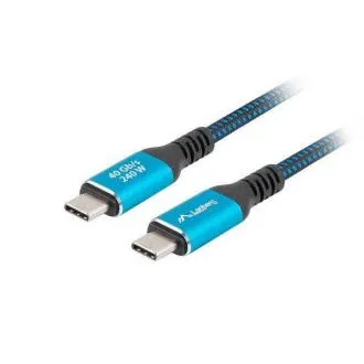 Lanberg KABEL USB-C M/M 4.0 1.5 M 240W 8K 60HZ CRNO-PLAVI Lanberg KABEL USB-C M/M 4.0 1.5 M 240W 8K 60HZ CRNO-PLAVI