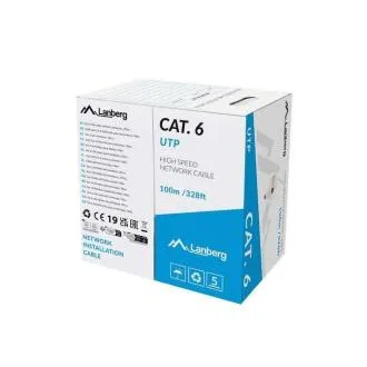 LANBERG LAN KABEL CAT.6 UTP 100M ČVRSTI CU SIVI CPR + FLUKE PROŠAO LANBERG LAN KABEL CAT.6 UTP 100M ČVRSTI CU SIVI CPR + FLUKE PROŠAO