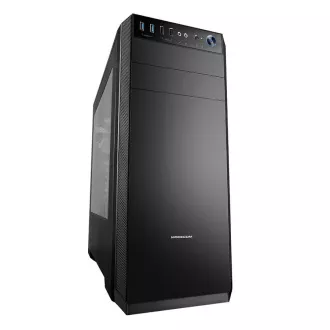 Modecom PC igraća kutija OBERON PRO BLACK MIDI, 2x USB 3.0, 2x USB 2.0, HD audio, crna, bez izvora