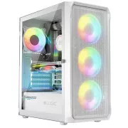 LOGIC PC kućište Portos ARGB MIDI 1x USB 3.0, 2x USB 2.0 + audio, bijelo, bez izvora napajanja