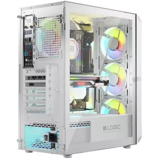 LOGIC PC kućište Portos ARGB MIDI 1x USB 3.0, 2x USB 2.0 + audio, bijelo, bez izvora napajanja LOGIC PC kućište Portos ARGB MIDI 1x USB 3.0, 2x USB 2.0 + audio, bijelo, bez izvora napajanja