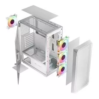 LOGIC PC kućište Portos ARGB MIDI 1x USB 3.0, 2x USB 2.0 + audio, bijelo, bez izvora napajanja LOGIC PC kućište Portos ARGB MIDI 1x USB 3.0, 2x USB 2.0 + audio, bijelo, bez izvora napajanja