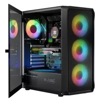 LOGIC PC kućište Portos ARGB MIDI 1x USB 3.0, 2x USB 2.0 + audio, crno, bez izvora napajanja LOGIC PC kućište Portos ARGB MIDI 1x USB 3.0, 2x USB 2.0 + audio, crno, bez izvora napajanja