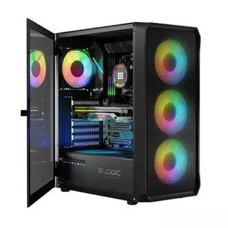 LOGIC PC kućište Portos ARGB MIDI 1x USB 3.0, 2x USB 2.0 + audio, crno, bez izvora napajanja LOGIC PC kućište Portos ARGB MIDI 1x USB 3.0, 2x USB 2.0 + audio, crno, bez izvora napajanja