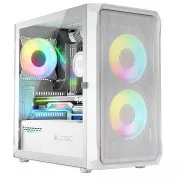 LOGIC PC kućište Portos ARGB MINI 1x USB 3.0, 2x USB 2.0 + audio, bijelo, bez izvora napajanja