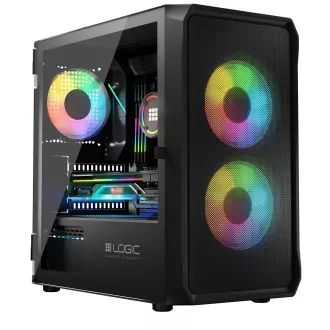 LOGIC PC kućište Portos ARGB MINI 1x USB 3.0, 2x USB 2.0 + audio, crno, bez izvora napajanja LOGIC PC kućište Portos ARGB MINI 1x USB 3.0, 2x USB 2.0 + audio, crno, bez izvora napajanja