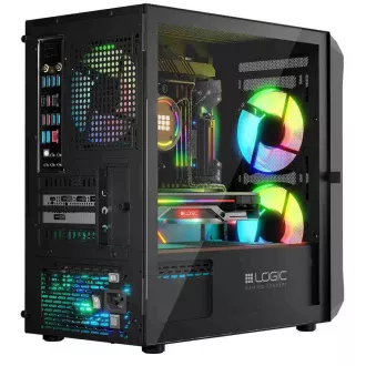 LOGIC PC kućište Portos ARGB MINI 1x USB 3.0, 2x USB 2.0 + audio, crno, bez izvora napajanja LOGIC PC kućište Portos ARGB MINI 1x USB 3.0, 2x USB 2.0 + audio, crno, bez izvora napajanja