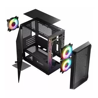 LOGIC PC kućište Portos ARGB MINI 1x USB 3.0, 2x USB 2.0 + audio, crno, bez izvora napajanja LOGIC PC kućište Portos ARGB MINI 1x USB 3.0, 2x USB 2.0 + audio, crno, bez izvora napajanja