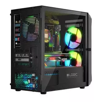 LOGIC PC kućište Portos ARGB MINI 1x USB 3.0, 2x USB 2.0 + audio, crno, bez izvora napajanja LOGIC PC kućište Portos ARGB MINI 1x USB 3.0, 2x USB 2.0 + audio, crno, bez izvora napajanja