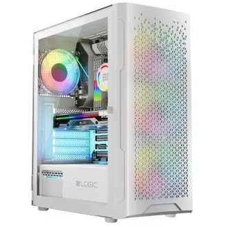 LOGIC PC kućište Aramis ARGB MIDI 1x USB 3.0, 2x USB 2.0 + audio, bijelo, bez izvora napajanja LOGIC PC kućište Aramis ARGB MIDI 1x USB 3.0, 2x USB 2.0 + audio, bijelo, bez izvora napajanja