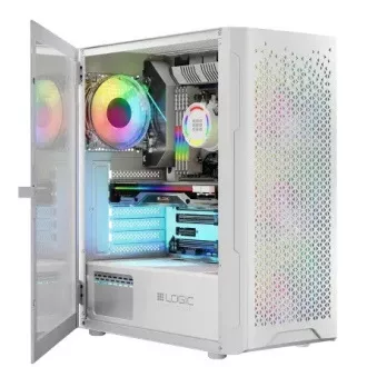 LOGIC PC kućište Aramis ARGB MIDI 1x USB 3.0, 2x USB 2.0 + audio, bijelo, bez izvora napajanja LOGIC PC kućište Aramis ARGB MIDI 1x USB 3.0, 2x USB 2.0 + audio, bijelo, bez izvora napajanja