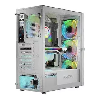 LOGIC PC kućište Aramis ARGB MIDI 1x USB 3.0, 2x USB 2.0 + audio, bijelo, bez izvora napajanja LOGIC PC kućište Aramis ARGB MIDI 1x USB 3.0, 2x USB 2.0 + audio, bijelo, bez izvora napajanja