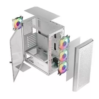 LOGIC PC kućište Aramis ARGB MIDI 1x USB 3.0, 2x USB 2.0 + audio, bijelo, bez izvora napajanja LOGIC PC kućište Aramis ARGB MIDI 1x USB 3.0, 2x USB 2.0 + audio, bijelo, bez izvora napajanja