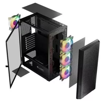 LOGIC PC kućište Aramis ARGB MIDI 1x USB 3.0, 2x USB 2.0 + audio, crno, bez napajanja LOGIC PC kućište Aramis ARGB MIDI 1x USB 3.0, 2x USB 2.0 + audio, crno, bez napajanja