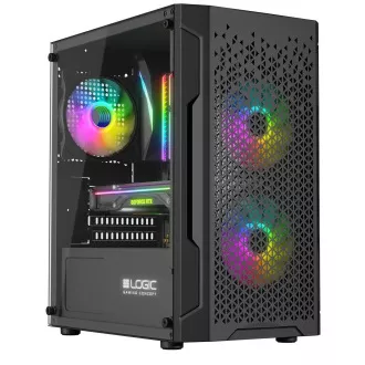 LOGIC PC kućište Aramis ARGB MINI 1x USB 3.0, 2x USB 2.0 + audio, crno, bez izvora napajanja LOGIC PC kućište Aramis ARGB MINI 1x USB 3.0, 2x USB 2.0 + audio, crno, bez izvora napajanja