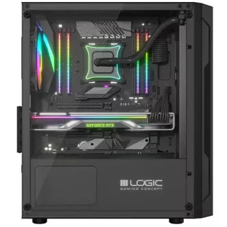 LOGIC PC kućište Aramis ARGB MINI 1x USB 3.0, 2x USB 2.0 + audio, crno, bez izvora napajanja LOGIC PC kućište Aramis ARGB MINI 1x USB 3.0, 2x USB 2.0 + audio, crno, bez izvora napajanja