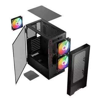 LOGIC PC kućište Arya ARGB MIDI 1x USB 3.0, 2x USB 2.0 + audio, crno, bez napajanja LOGIC PC kućište Arya ARGB MIDI 1x USB 3.0, 2x USB 2.0 + audio, crno, bez napajanja