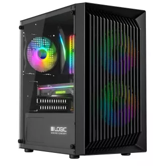 LOGIC PC kućište Atos ARGB MINI 1x USB 3.0, 2x USB 2.0 + audio, crno, bez izvora napajanja LOGIC PC kućište Atos ARGB MINI 1x USB 3.0, 2x USB 2.0 + audio, crno, bez izvora napajanja