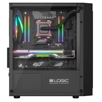 LOGIC PC kućište Atos ARGB MINI 1x USB 3.0, 2x USB 2.0 + audio, crno, bez izvora napajanja LOGIC PC kućište Atos ARGB MINI 1x USB 3.0, 2x USB 2.0 + audio, crno, bez izvora napajanja