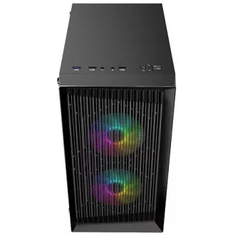 LOGIC PC kućište Atos ARGB MINI 1x USB 3.0, 2x USB 2.0 + audio, crno, bez izvora napajanja LOGIC PC kućište Atos ARGB MINI 1x USB 3.0, 2x USB 2.0 + audio, crno, bez izvora napajanja
