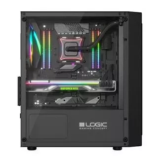 LOGIC PC kućište Atos ARGB MINI 1x USB 3.0, 2x USB 2.0 + audio, crno, bez izvora napajanja LOGIC PC kućište Atos ARGB MINI 1x USB 3.0, 2x USB 2.0 + audio, crno, bez izvora napajanja