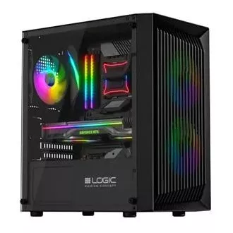 LOGIC PC kućište Atos ARGB MINI 1x USB 3.0, 2x USB 2.0 + audio, crno, bez izvora napajanja LOGIC PC kućište Atos ARGB MINI 1x USB 3.0, 2x USB 2.0 + audio, crno, bez izvora napajanja