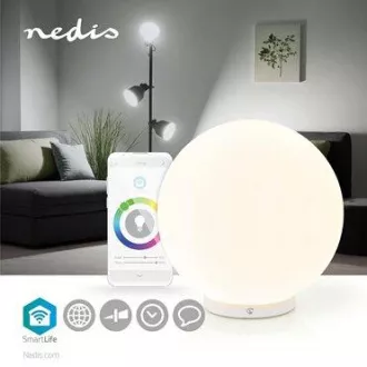 Nedis LNLW10WT - LED noćna svjetiljka s utičnicom | Senzor pokreta | Senzor dan/noć | 0,55 W | 11 lm | Toplo bijela