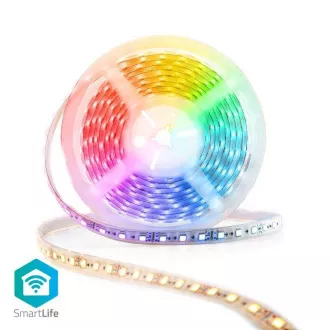 Nedis WIFILS52CRGBW Pametna LED traka Wi-Fi | Višebojna | SMD | 5,00 m | IP21 | 2700 - 6500K | 960 lm | Android / iOS