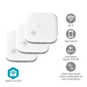 Nedis WIFIDS21WT SmartLife detektor dima | Wi-Fi | Na baterije | Vijek trajanja senzora: 10 godina | 85 dB | Bijela | 1 kom