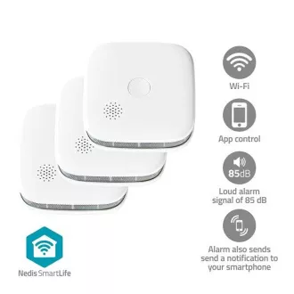 Nedis WIFIDS21WT SmartLife detektor dima | Wi-Fi | Na baterije | Vijek trajanja senzora: 10 godina | 85 dB | Bijela | 1 kom Nedis WIFIDS21WT SmartLife detektor dima | Wi-Fi | Na baterije | Vijek trajanja senzora: 10 godina | 85 dB | Bijela | 1 kom